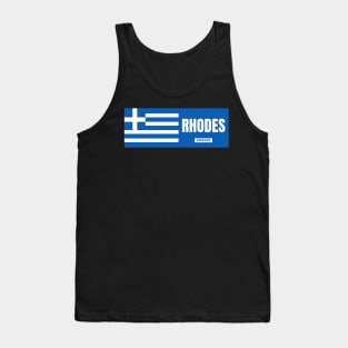 Rhodes City with Greek Flag Tank Top